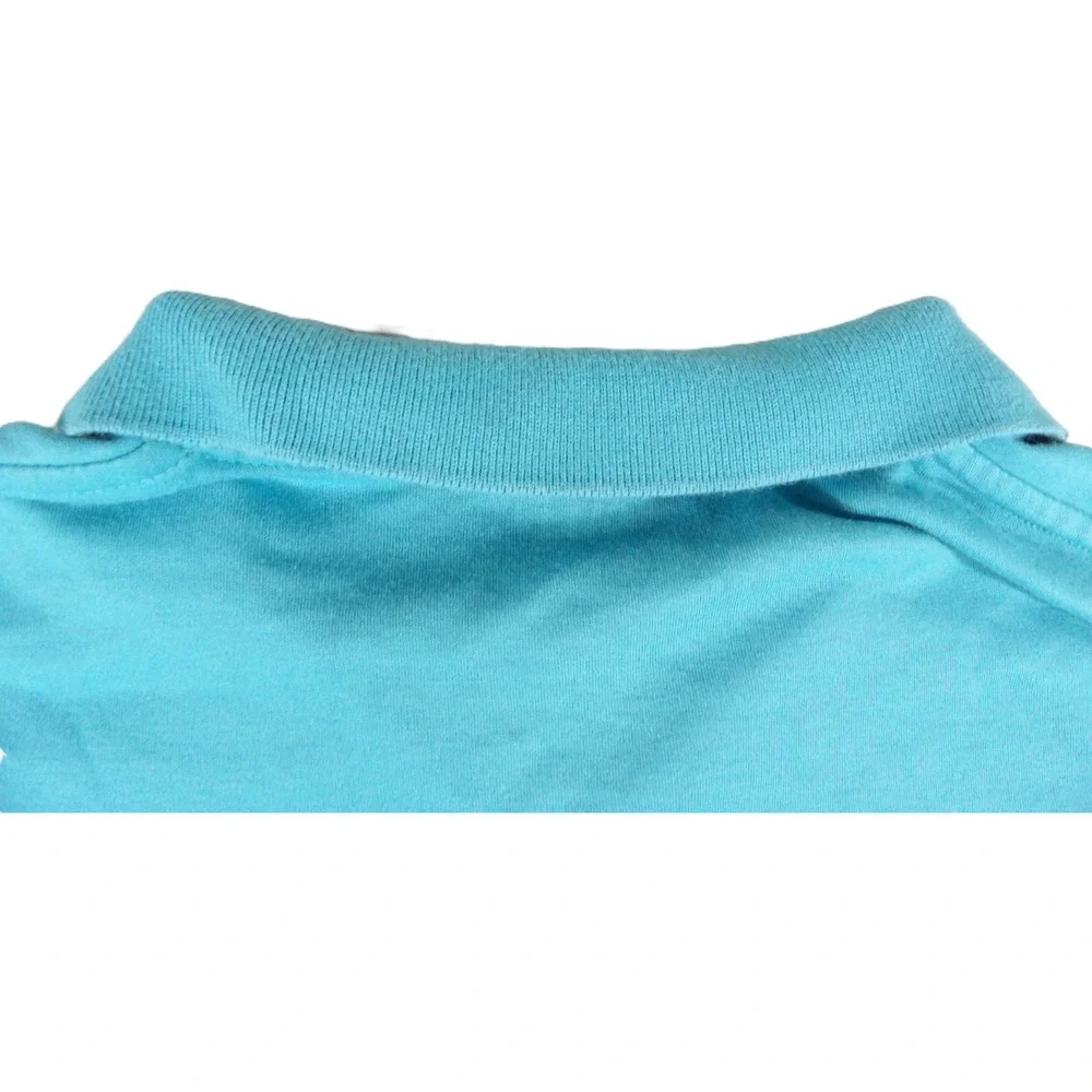 Polo Ralph Lauren Polo Shirt Men L Turquoise Blue Classic Fit Cotton Pony Golf
